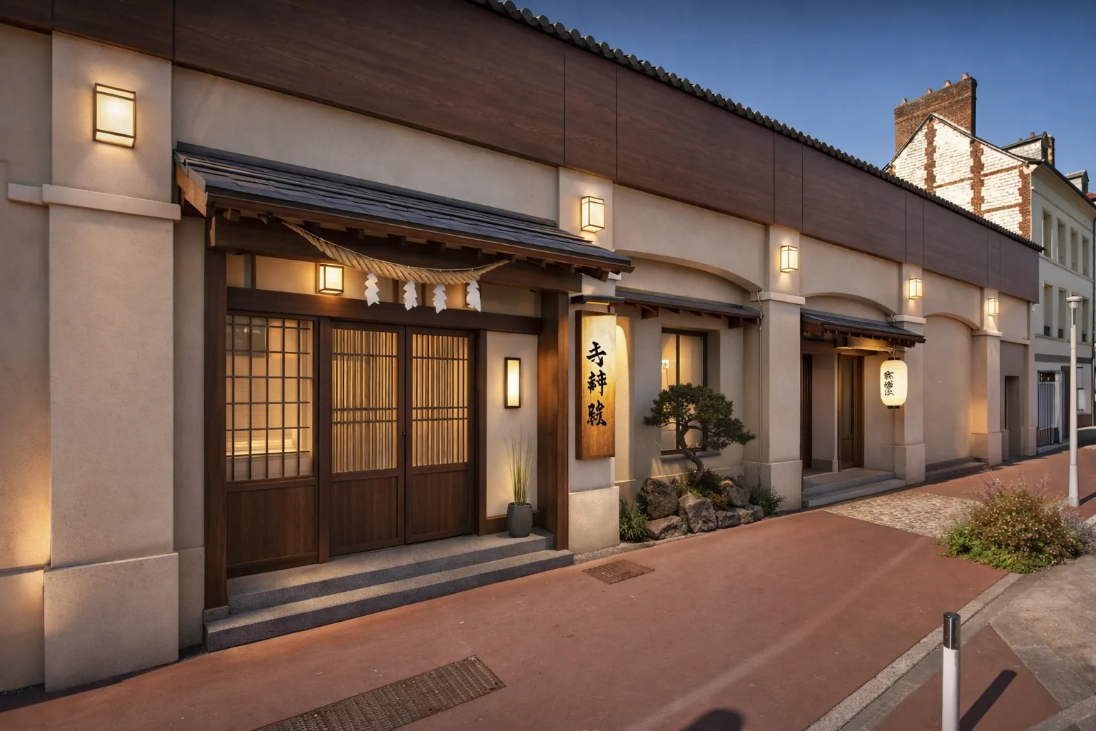 Façade de la Maison du Japon Normandie (AMCJ), le nouveau dojo à Elbeuf